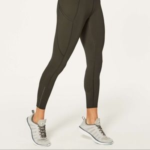Lululemon Fast & Free 7/8 25” Dark Olive size 6